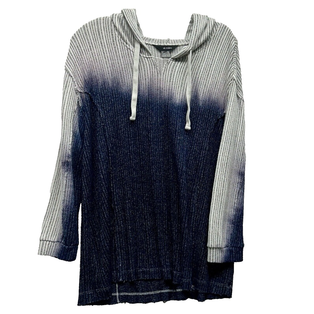 Ali Miles Women's Medium Hooded Top Rayon Blend Multicolor Pullover Hoodie (A8)